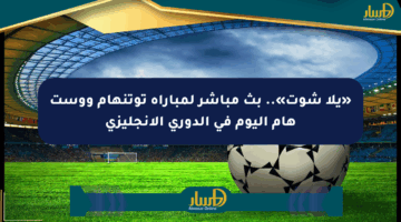 «يلا شوت».. بث مباشر لمباراة توتنهام ووست هام اليوم في الدوري الإنجليزي